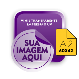 ADESIVO VINIL TRANSPARENTE -  UV - FOLHA A2 (60X42)      